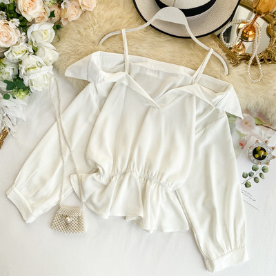 Γυναικεία πουκάμισα με ιμάντες ώμου και λαιμόκοψη σε διάφορα χρώματα