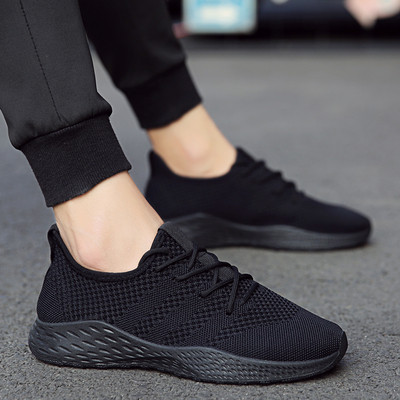 Tenisi casual barbatesti in negru si gri
