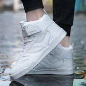 Adidasi moderni pentru barbati din piele ecologica de culoare alba