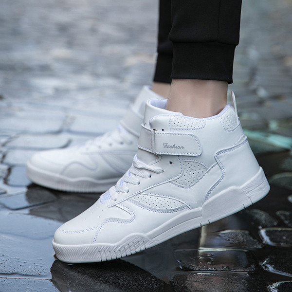 Adidasi moderni pentru barbati din piele ecologica de culoare alba