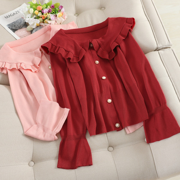 Vesta moderna de dama cu nasturi si bucle in mai multe culori