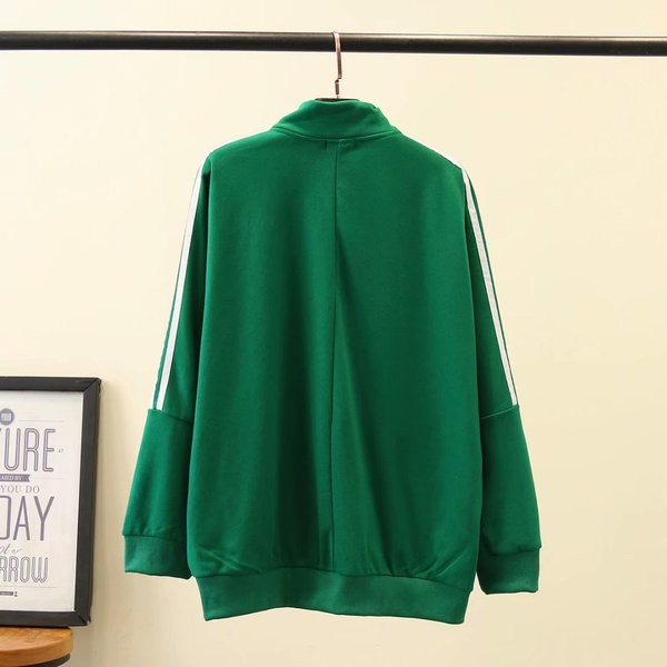 Casual γυναικεία φούτερ με τσέπη σε πράσινο και μαύρο χρώμα