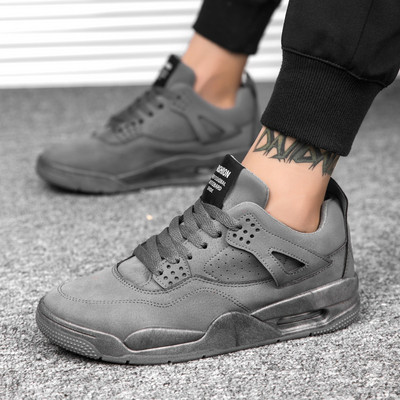 Μοντέρνα ανδρικά αθλητικά παπούτσια σε πράσινο, γκρι και μαύρο χρώμα