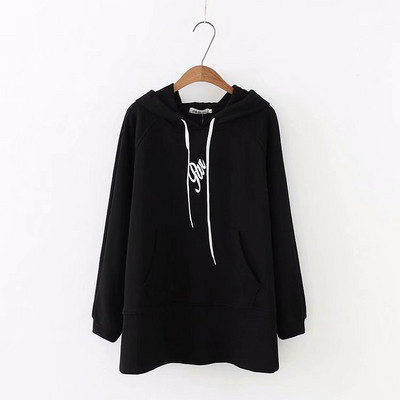 Női alkalmi pulóver kapucnival és zsebbel fekete, kék és piros színben