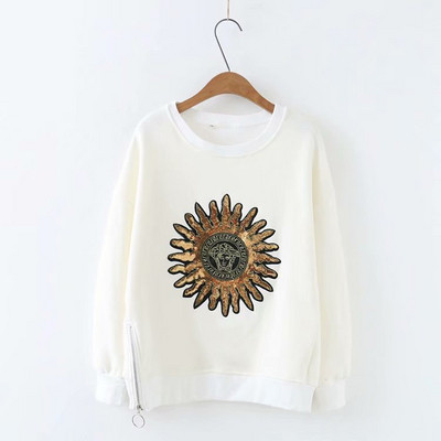 Alkalmi női blúz, hosszú ujjú, rátéttel, fehér és fekete színben