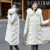 Geaca lunga de dama model NOU cu gluga si puf in culori irizate - mai multe culori