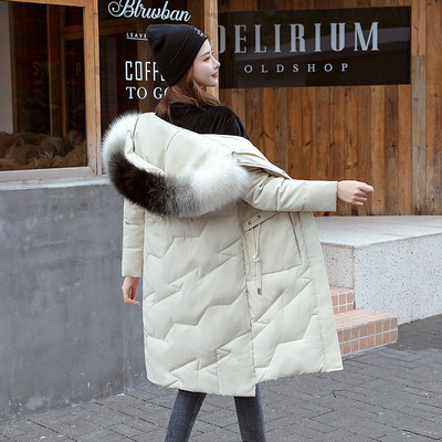 Geaca lunga de dama model NOU cu gluga si puf in culori irizate - mai multe culori