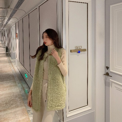 Γυναικείο μακρύ γιλέκο σε δύο χρώματα