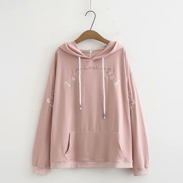 Női alkalmi pulóver kapucnival és zsebbel rózsaszín, fehér és fekete színben