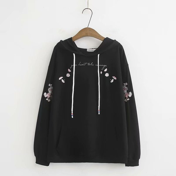 Női alkalmi pulóver kapucnival és zsebbel rózsaszín, fehér és fekete színben