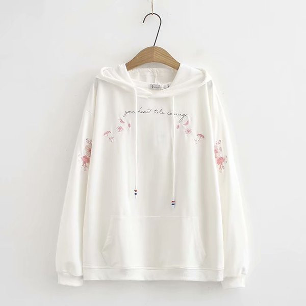 Női alkalmi pulóver kapucnival és zsebbel rózsaszín, fehér és fekete színben