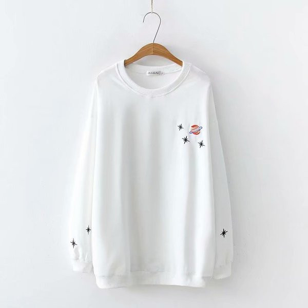 Női alkalmi blúz O-nyakú és hosszú ujjú fehér és fekete színben