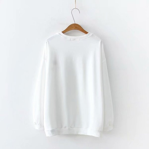 Női alkalmi blúz O-nyakú és hosszú ujjú fehér és fekete színben