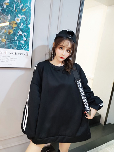 Μακρύ και φαρδύ γυναικείο φούτερ  σε τρία χρώματα