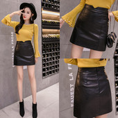 Új modell női szoknya eko bőrből fekete színben