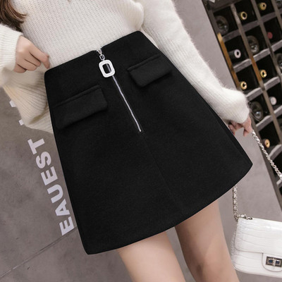 Fusta scurta de dama model nou cu fermoar in mai multe culori