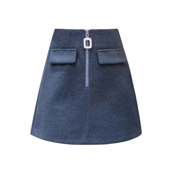 Fusta scurta de dama model nou cu fermoar in mai multe culori