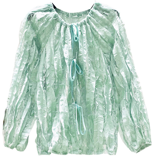 Modern női blúz kerek nyakkivágással, rózsaszín, bézs és zöld színben