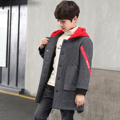 Palton modern pentru copii cu glugă și buzunare
