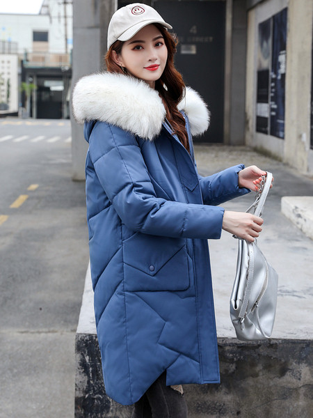 Modern női téli kabát pehellyel több színben
