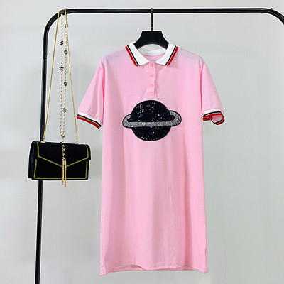 Casual γυναικείο φόρεμα  με κοντό μανίκι και κομψή εφαρμογή