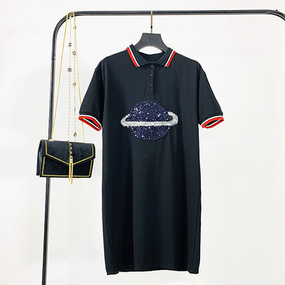 Casual γυναικείο φόρεμα  με κοντό μανίκι και κομψή εφαρμογή