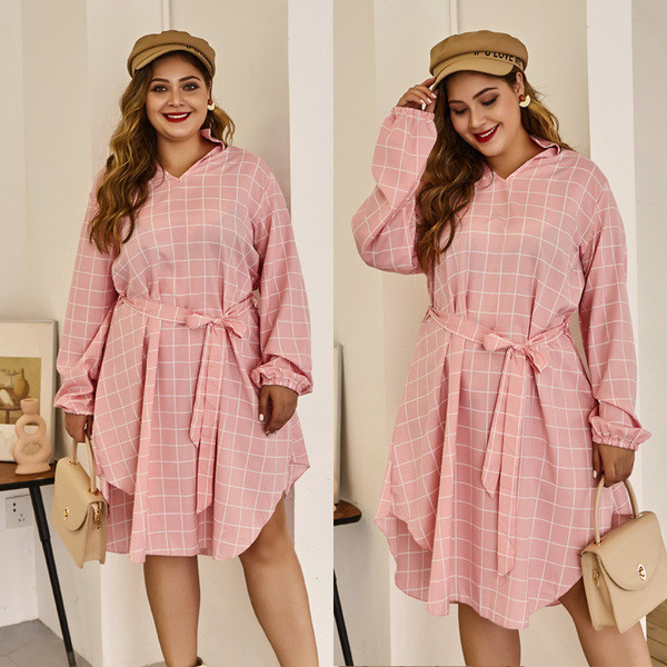 Rochie casual de dama cu cravate si guler clasic in roz