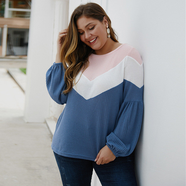 Modern női pulóver széles ujjú, O-nyakú