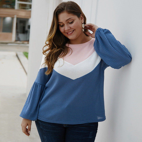 Modern női pulóver széles ujjú, O-nyakú