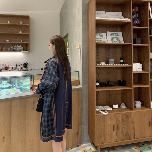 Μακρύ γυναικείο καρό παλτό 