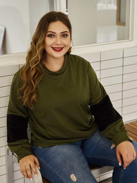 Casual γυναικείο πουλόβερ σε πράσινο χρώμα