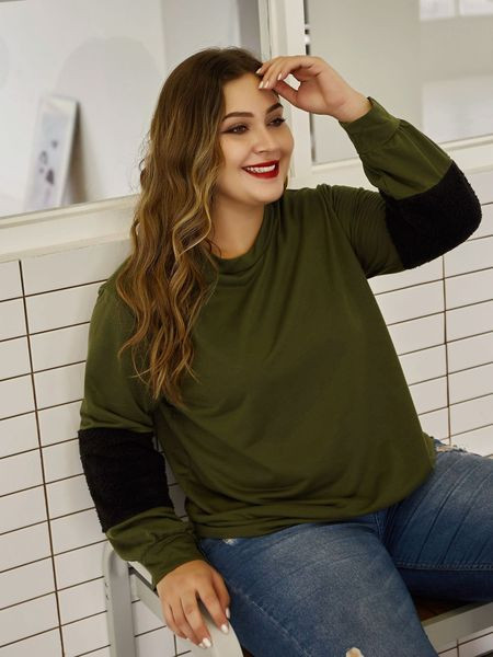 Casual γυναικείο πουλόβερ σε πράσινο χρώμα