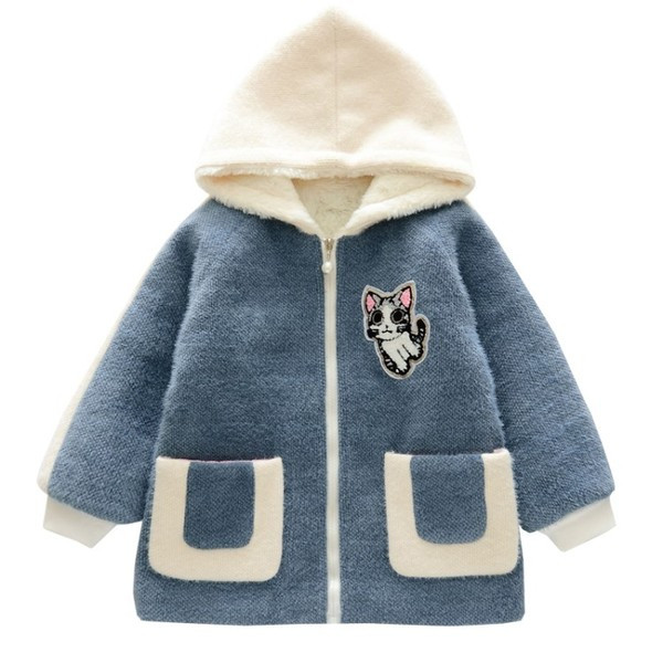 Μοντέρνο παιδικό παλτό σε κίτρινο, μπλε και ροζ χρώμα