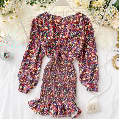 Μοντέρνο γυναικείο φόρεμα  floral σχέδιο