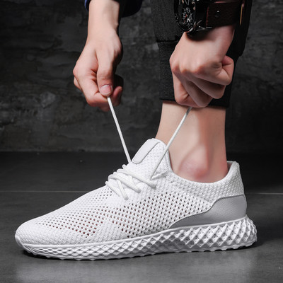 Tenisi casual barbatesti cu talpa plate in negru, alb si rosu