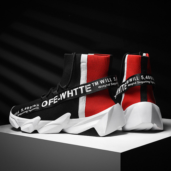 HIT Tenisi de tip șosetă pentru bărbați actuali cu talpă aspră și înaltă