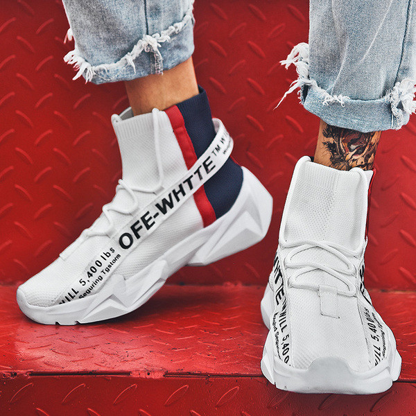 HIT Tenisi de tip șosetă pentru bărbați actuali cu talpă aspră și înaltă