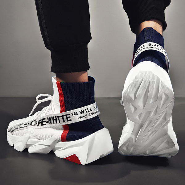 HIT Tenisi de tip șosetă pentru bărbați actuali cu talpă aspră și înaltă