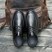 Pantofi barbatesti eleganti din piele ecologica cu sireturi cu talpa neagra si bej