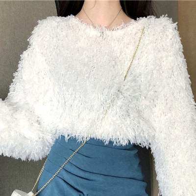 Γυναικεία μπλούζα με κρόσσια και οβάλ λαιμόκοψη σε δύο χρώματα