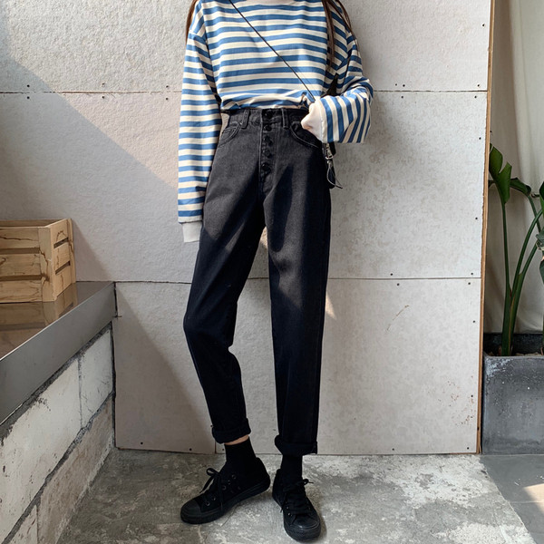 Blugi casual dama in doua culori cu nasturi