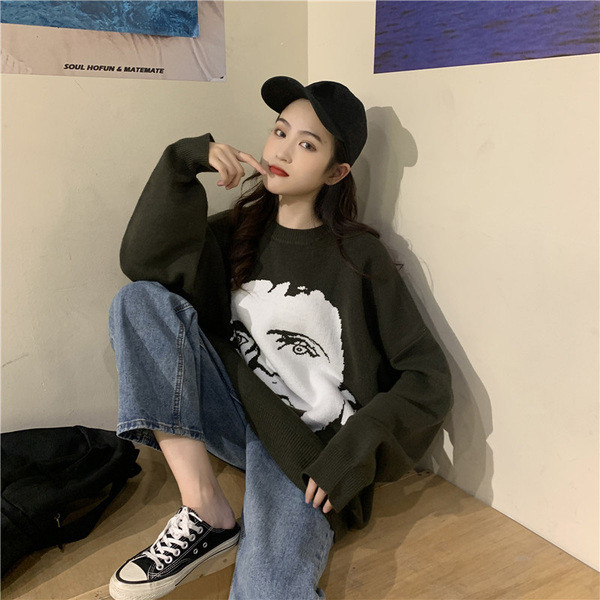 Női hosszú pulóver két színben széles modell