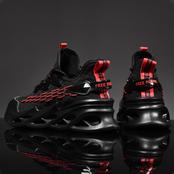 ÚJ Modern férfi tornacipő magas durva talppal, fehér, fekete és narancs színben