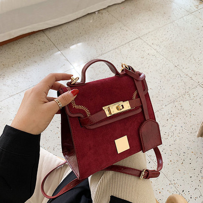 Öko velúrból készült modern női táska négy színben