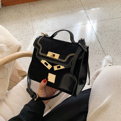 Öko velúrból készült modern női táska négy színben