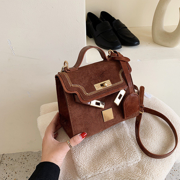 Öko velúrból készült modern női táska négy színben