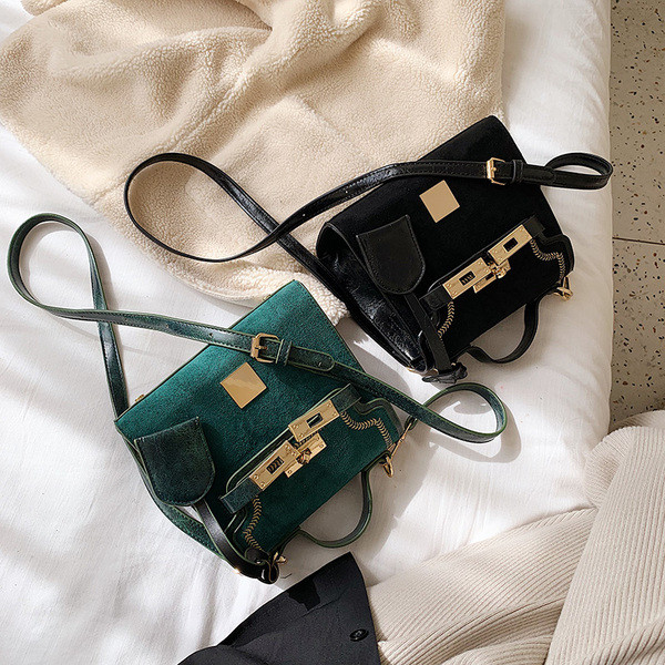 Öko velúrból készült modern női táska négy színben