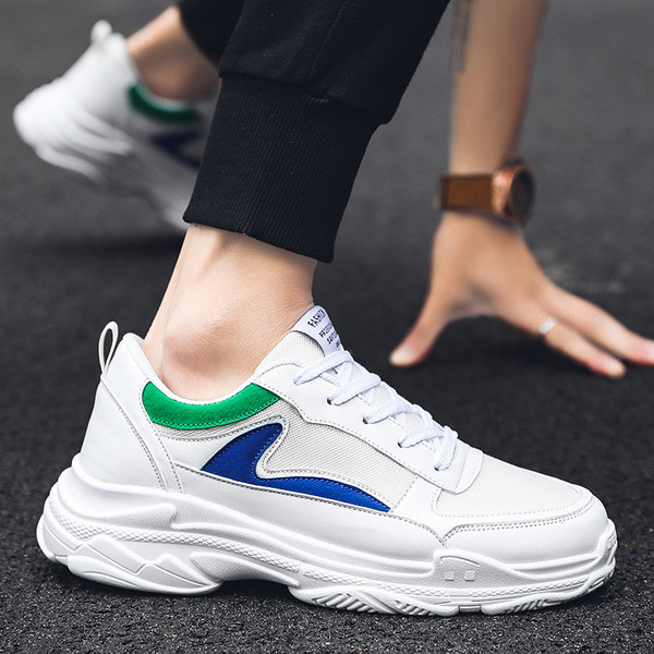 Alkalmi férfi tornacipő velúr elemmel