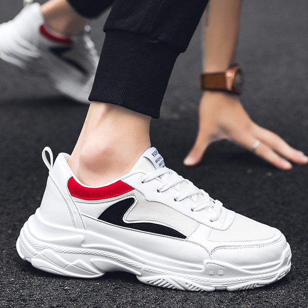 Alkalmi férfi tornacipő velúr elemmel