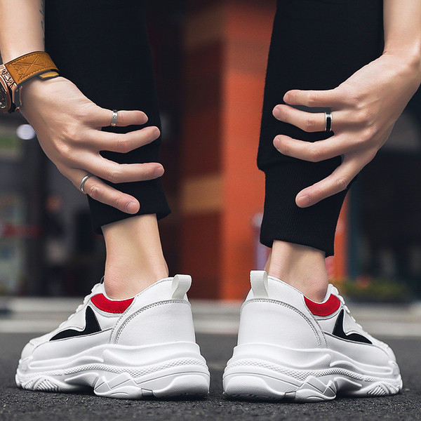 Alkalmi férfi tornacipő velúr elemmel